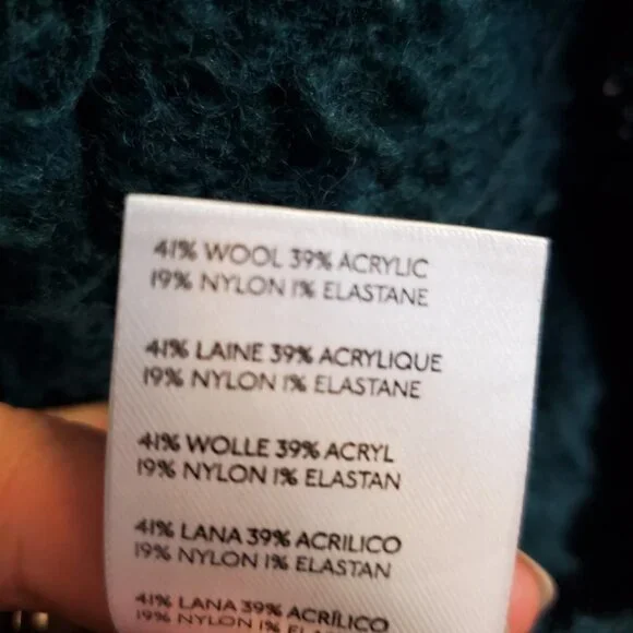 FP Free People Once In A Lifetime Cardigan Size S Frayed Green Longline Sweater - Picture 11 of 12